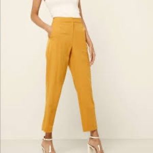 Topshop cropped mustard pants